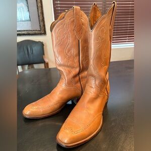 El Dorado Tan Leather Western Boots